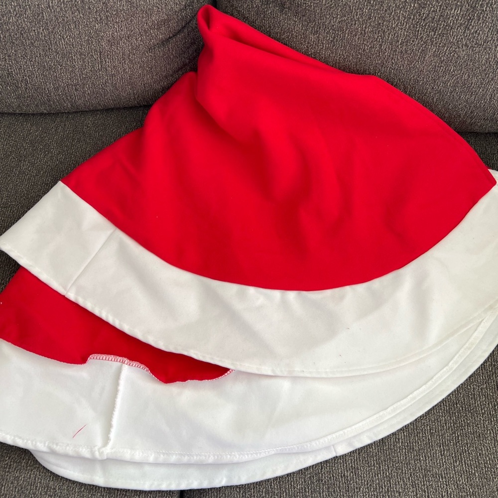 48 inch Red Felt Christmas Tree Skirt
